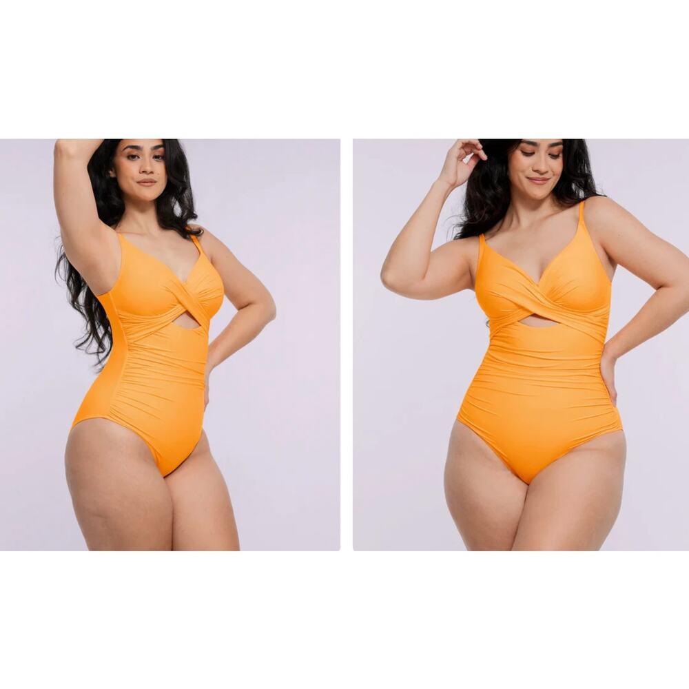 NWOT Shapellx Smart Sculpt™ Cutout-Front Shaping Swimsuit sz. M